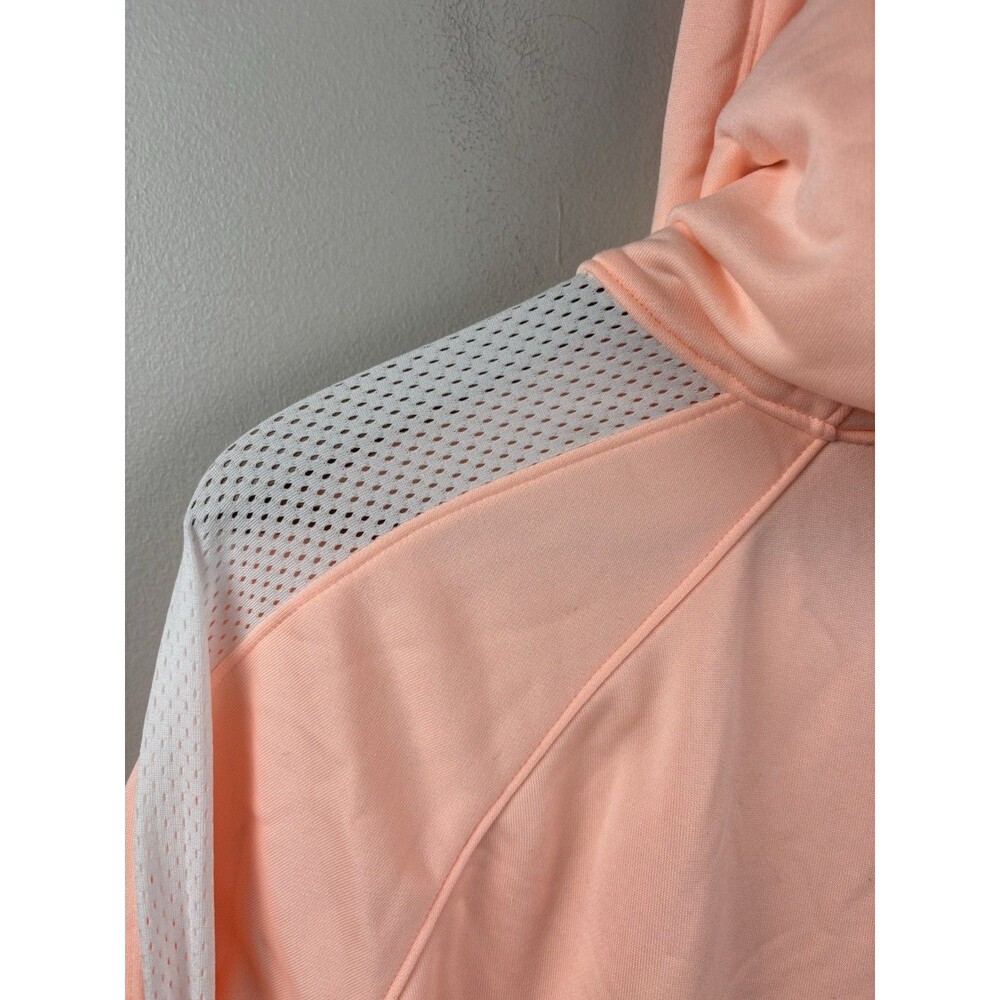 Under Armour Women’s Lg Long Sleeve Full Zip Hoodie Peach Mesh Accents - Picture 8 of 8